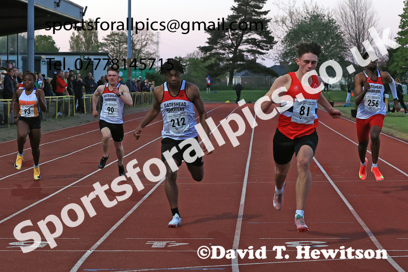 The 150 metres, 2026 NEGP 1, Monkton Stadium. Photo: David T. Hewitson/Sports for All Pics